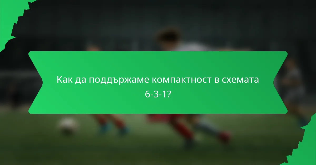 Как да поддържаме компактност в схемата 6-3-1?